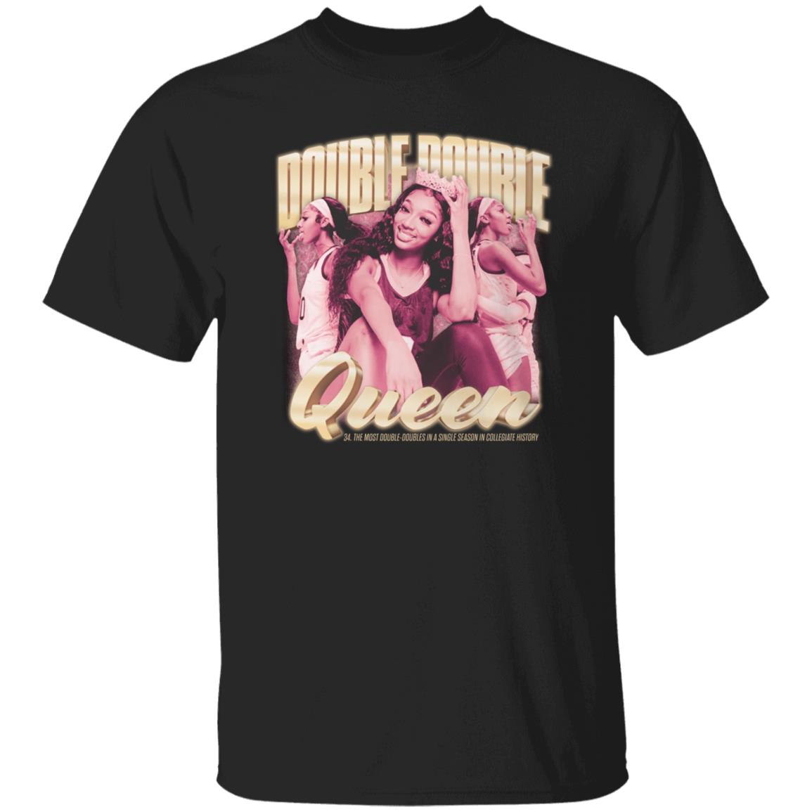 Angel Reese Double-Double Queen Shirt Theangelreese Store
